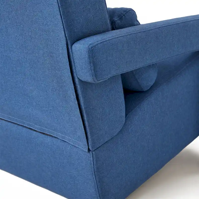 Modern Linen Upholstered Accent Chair with 1 Pillow, Set of 1