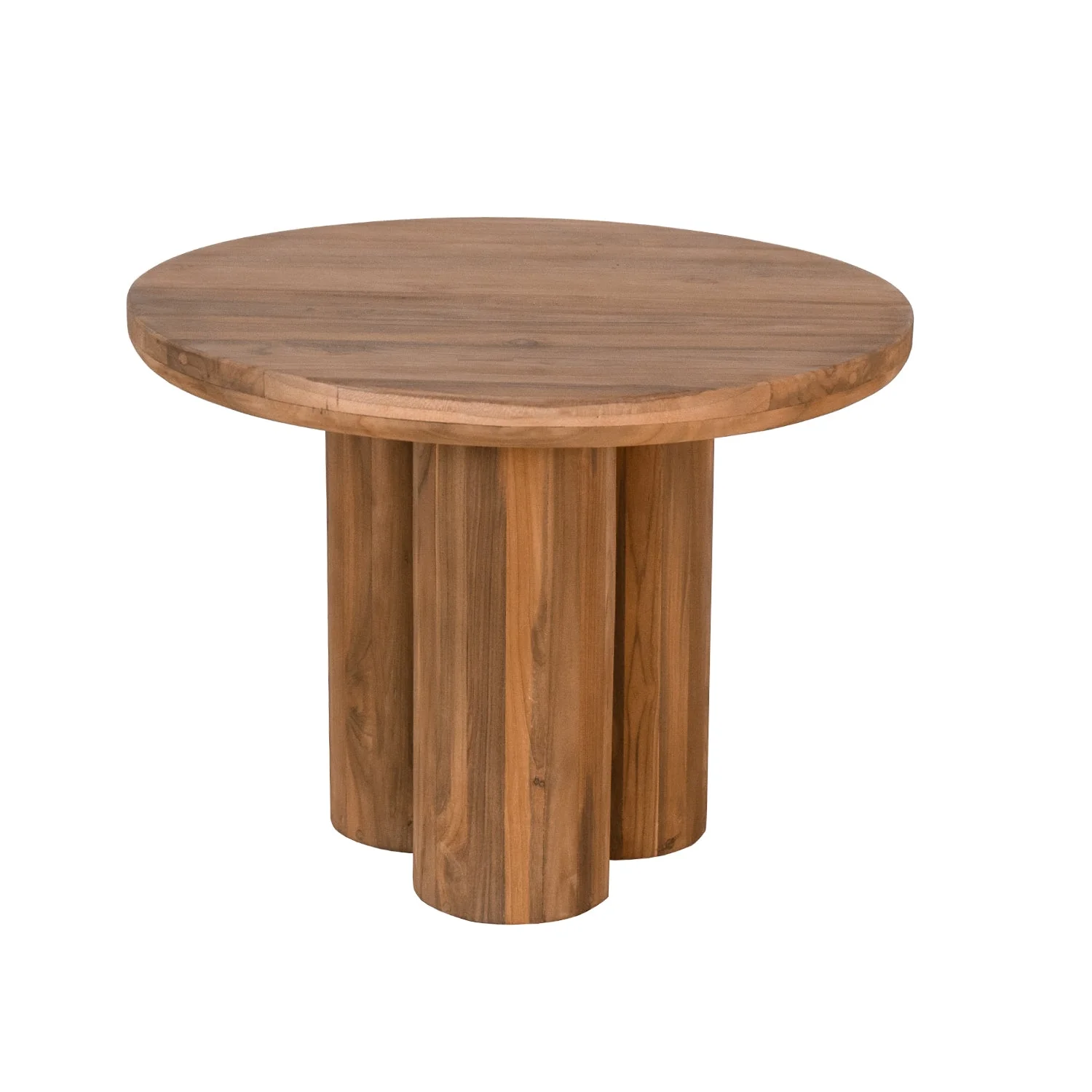Modern Teak Side Table with Round - Living Room | 24