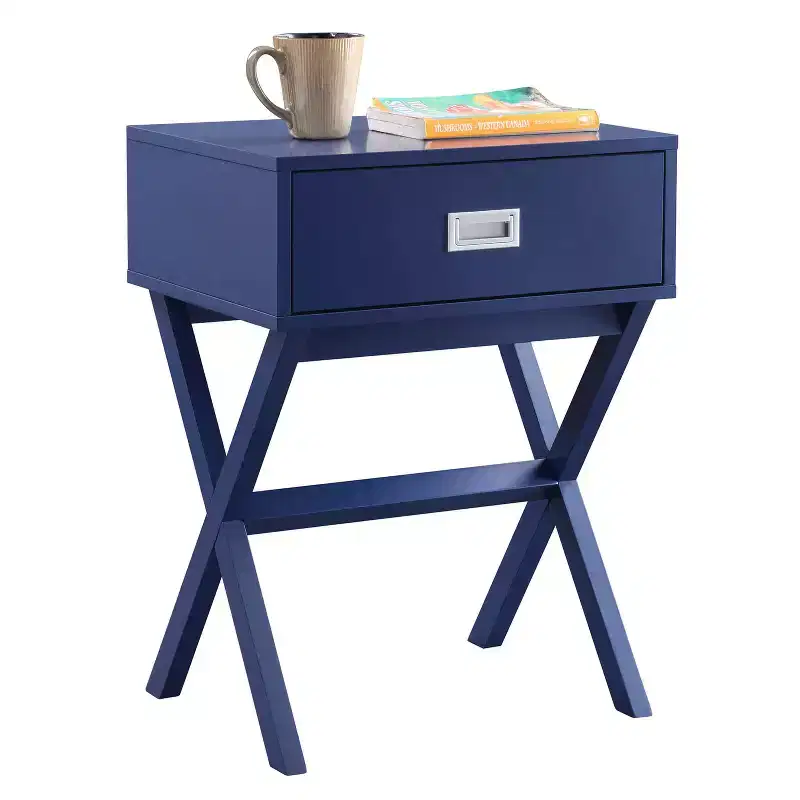 HomeStock Belmont End Table with Spacious Drawer and Wide Surface, Modern Storage Side Table for Lamps, Dcor and Everyday Living Room Use