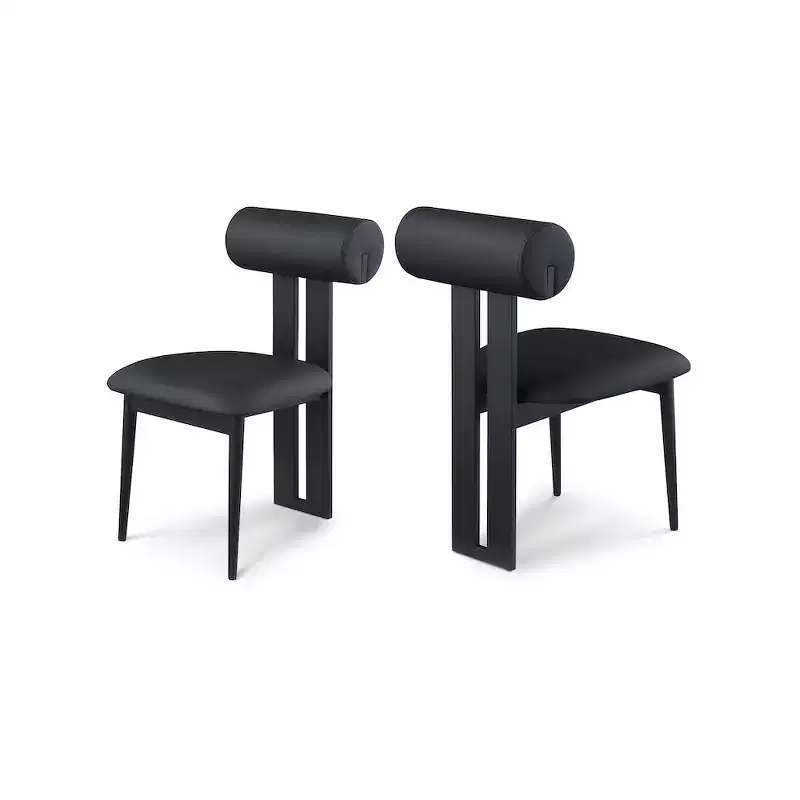 , Vegan Leather Dining Chair, Set of 2