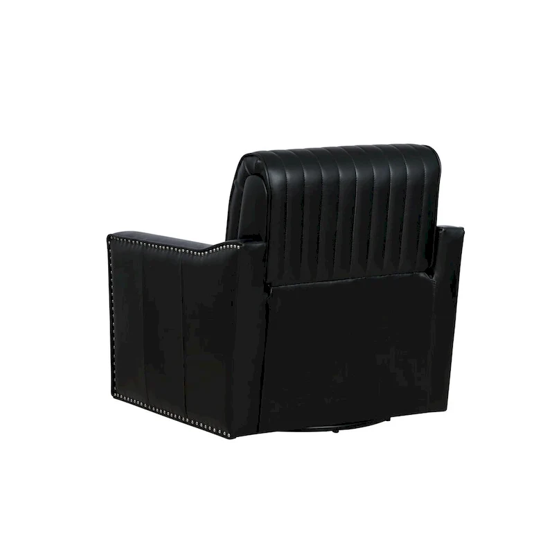Carlota Faux Leather 360 Swivel Accent Chair