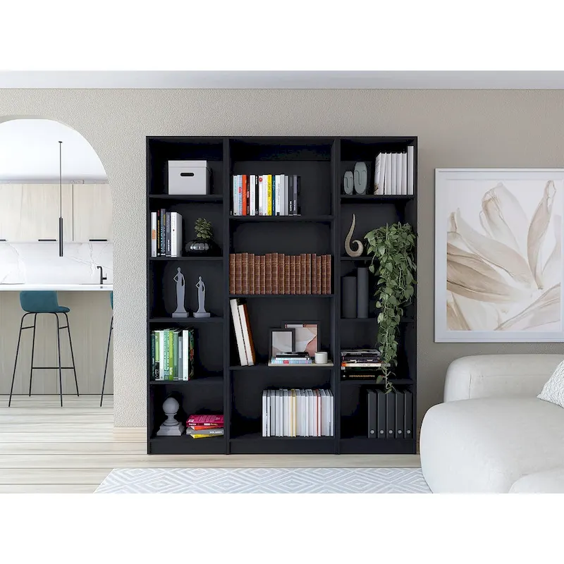 Kenyon 60 Wide 4-Shelf Bookcase Set of 3