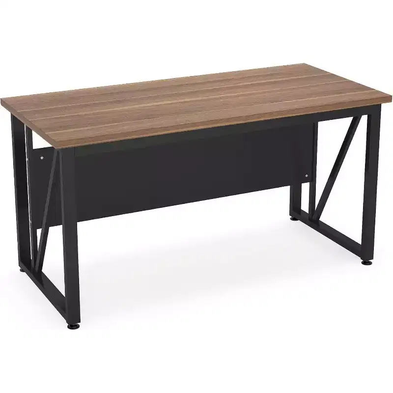 Lantine 55 inches Simple Computer Desk, Home Office Desk Writing Table for Workstation