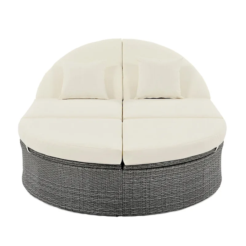 Patio 2-Person Daybed with Cushions and Pillows