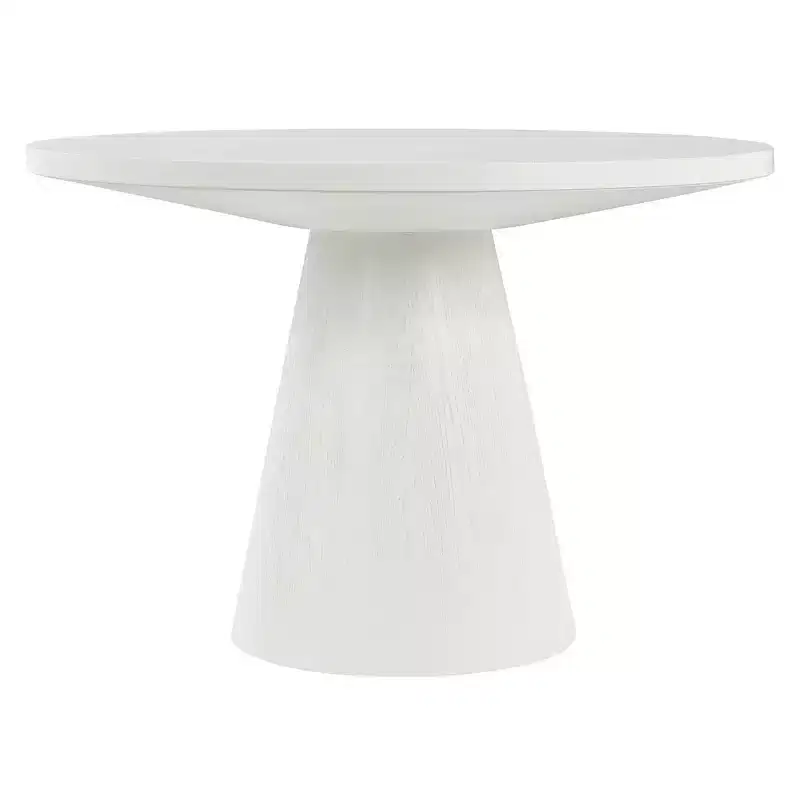 Whisen Retro Wood Top Frustum Pedestal Dining Table