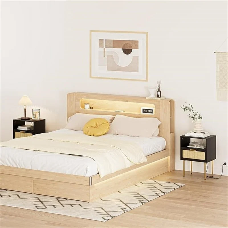 Nightstand with Charging Station - 11.81D x 15.75W x 22.05H
