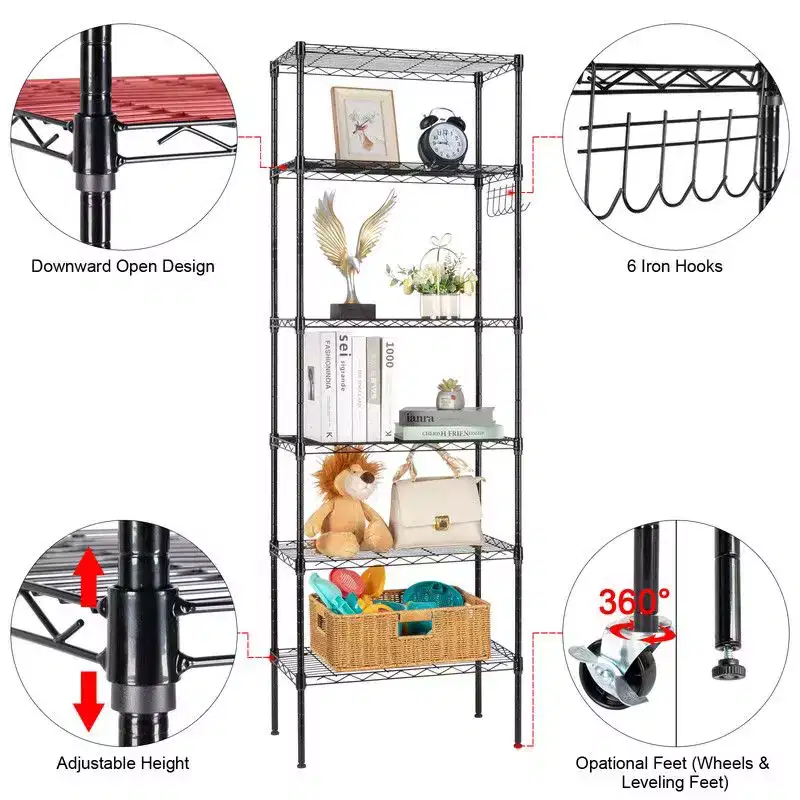 Karl Home 21.25in.W Steel Height -Adjustable Shelving Unit