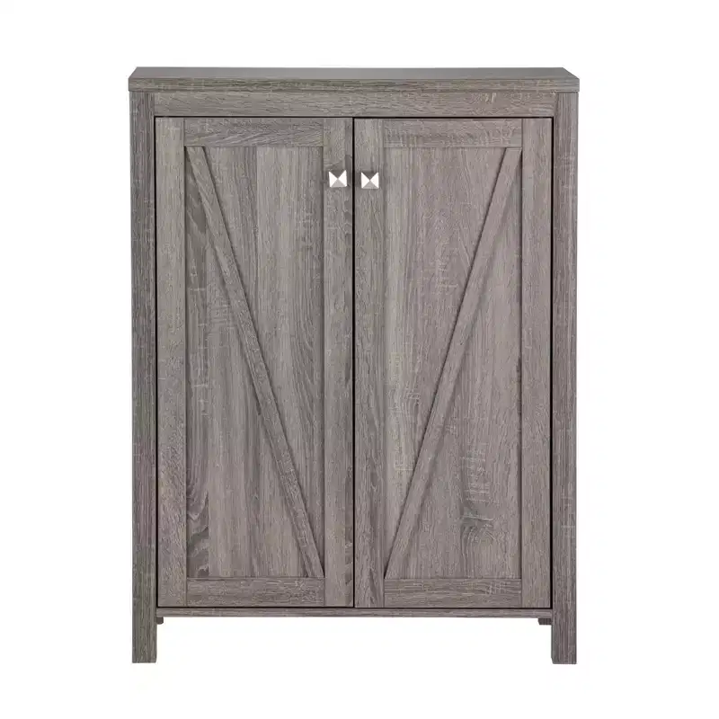 FC Design Modern 2-Door Shoe Storge Cabinet for 15 Pairs of Shoes