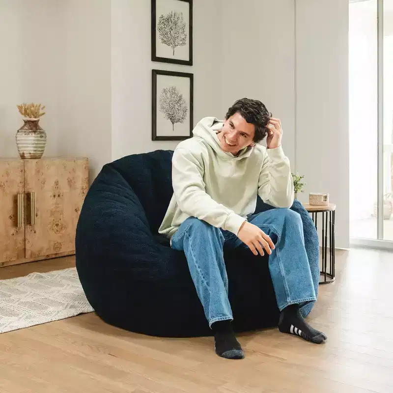 Foam-Filled Structured Bean Bag Chair