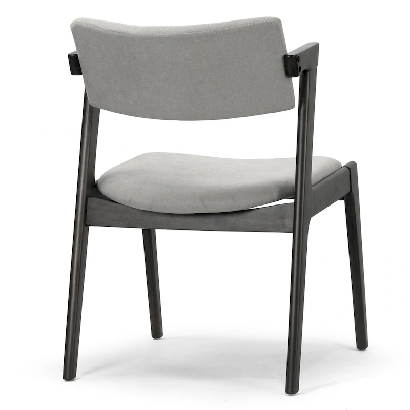 Set of 2 Auden Retro Modern Black Wood Wing Chair