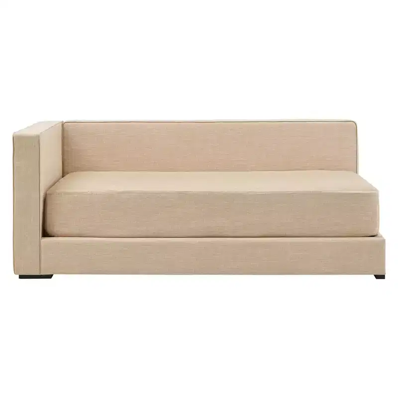 Twin Upholstered Platform Bed Frame – Beige