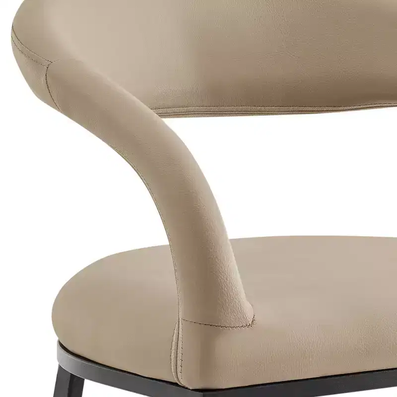 Armen Living 26 Ramona Iron and Faux Leather Counter Height Barstool