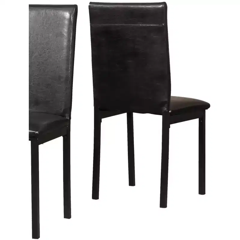 GDFStudio Noyera Faux Leather Upholstered Dining Chairs with Metal Frame (Set of 4)