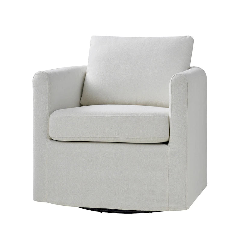 Erkenbald Modern 360-Degree Swivel Chair with Removable Slipcover by HULALA HOME