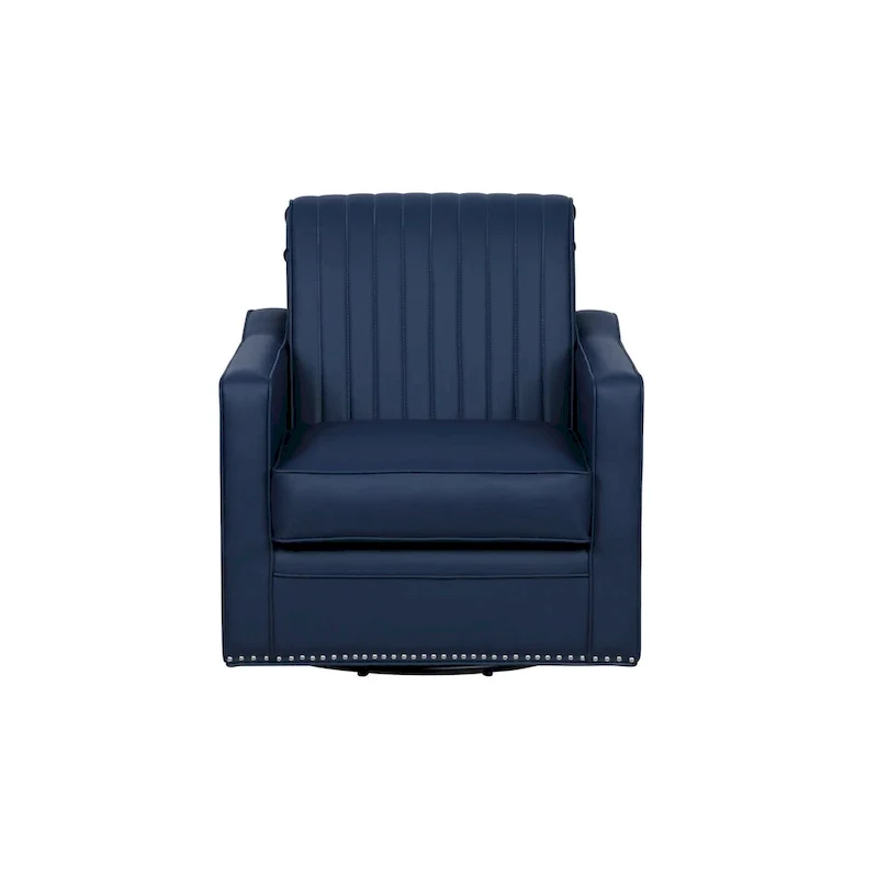 Carlota Faux Leather 360 Swivel Accent Chair