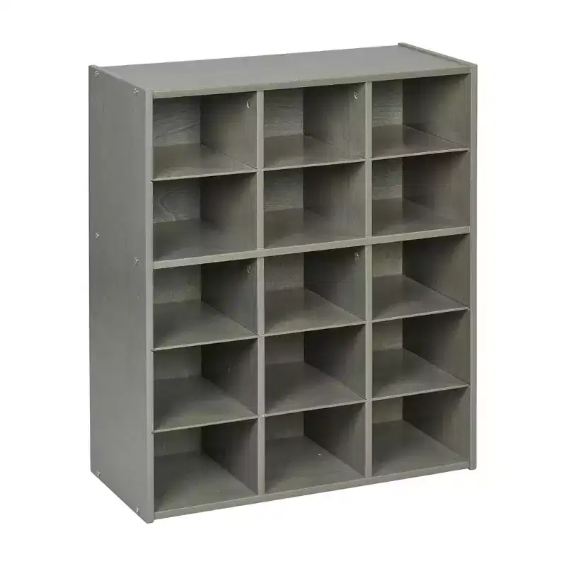 ECR4Kids Streamline 15 Cubby Tray Storage Cabinet, 5x3, Classroom Furniture