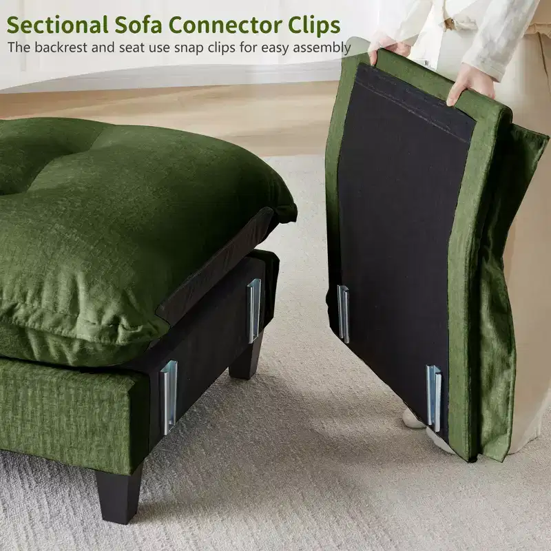 GDFStudio Havenridge Modular 107  U Chenille Sectional Sofa
