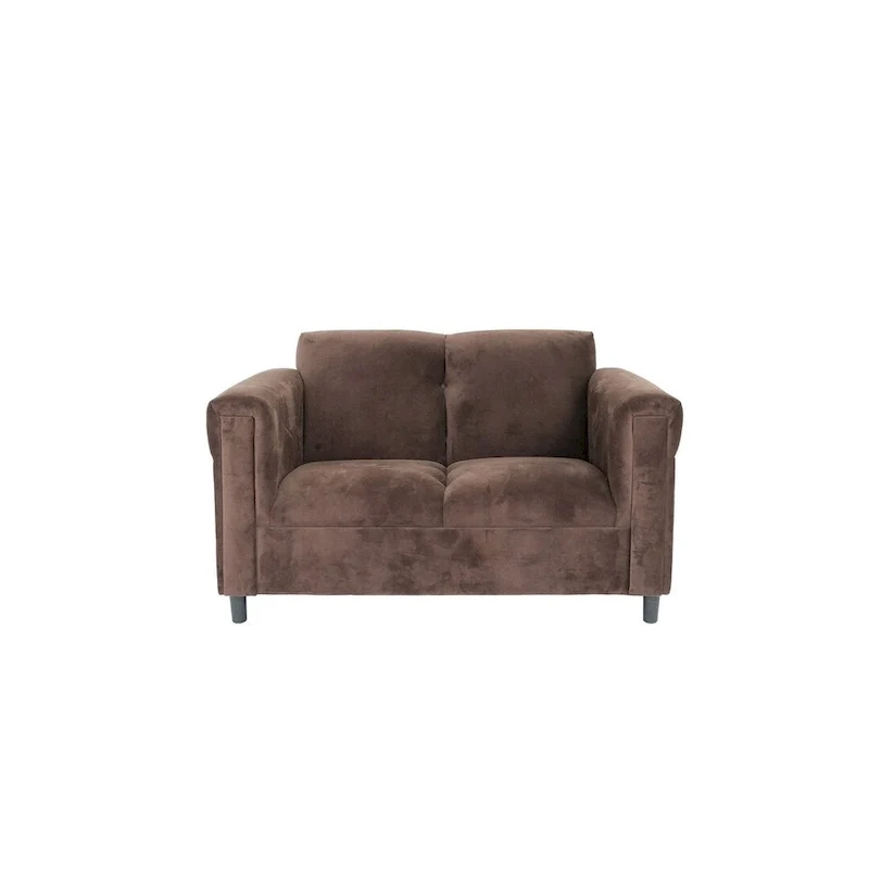 Coast to Coast Sofas Mid Century Modern Loveseat Sofa Solid Wood Frame Upholstered