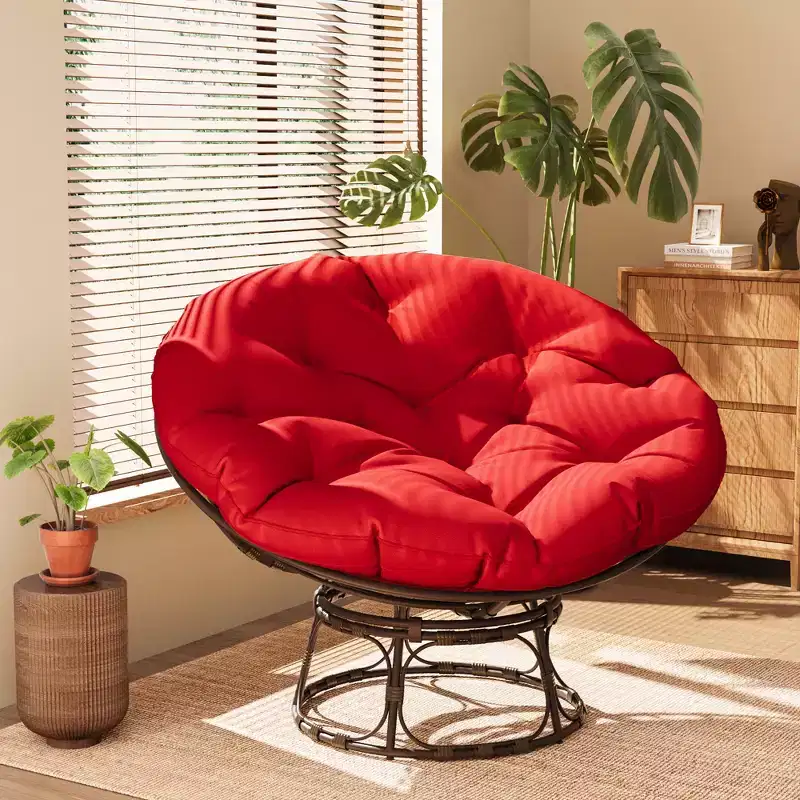 Papasan Patio Chair with Cushions