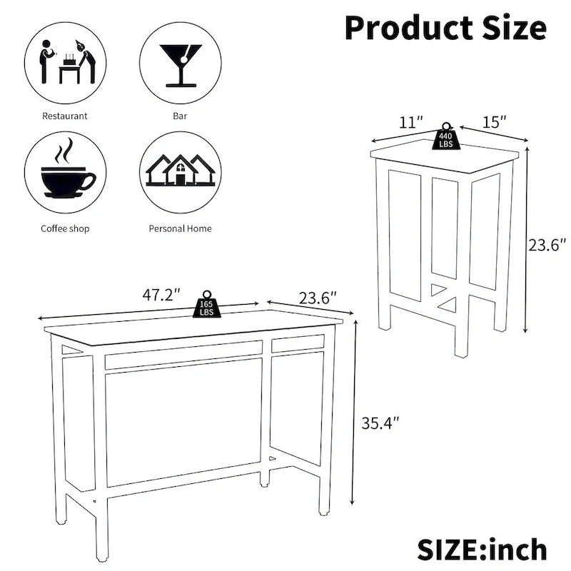 5-piece Modern Dining Table and Chair Set with Metal Frame
