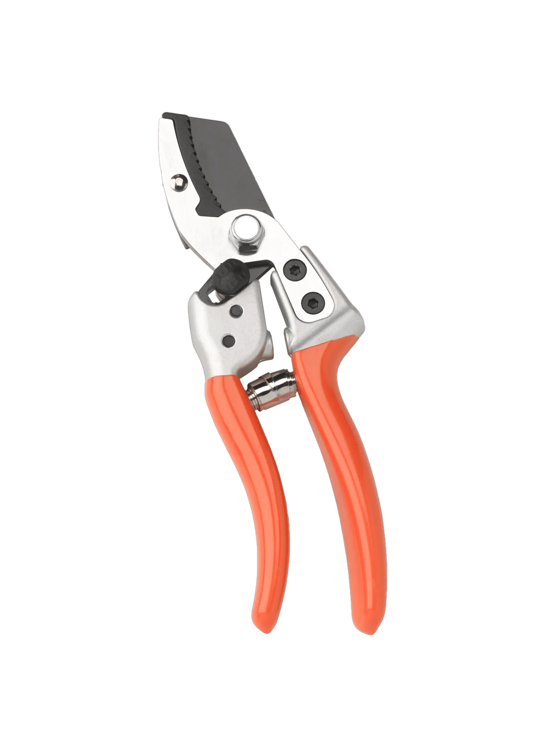 Heavy Duty Anvil Pruners Garden Shears with Shock Absorber Orange Handle