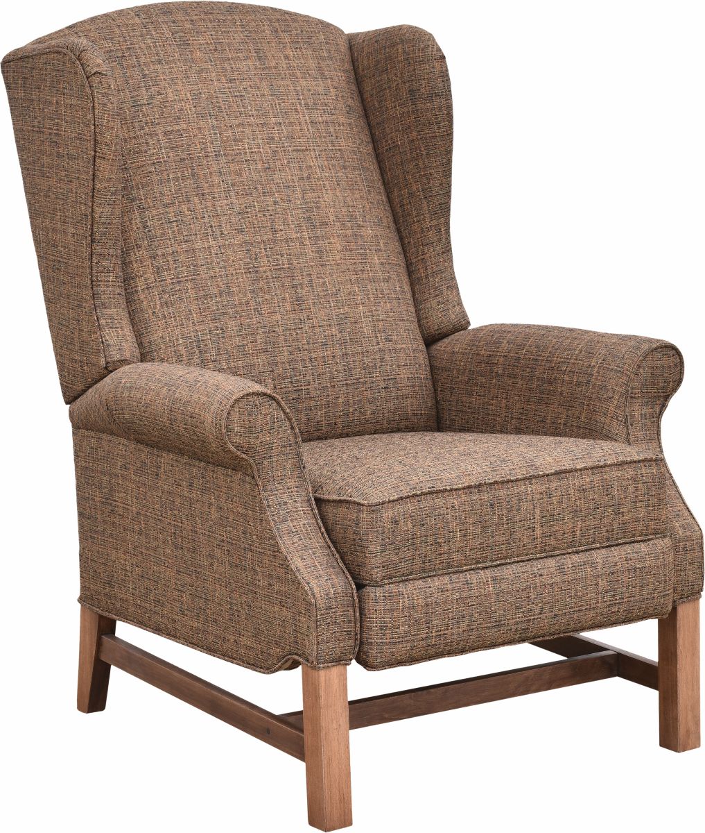 Upholstered Recliner Chair with Arm Covers and Poplar Frame