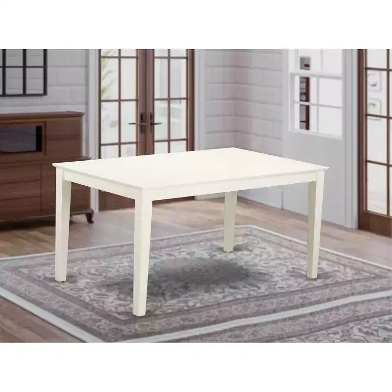 Rectangular dining table 36x60 with solid wood top