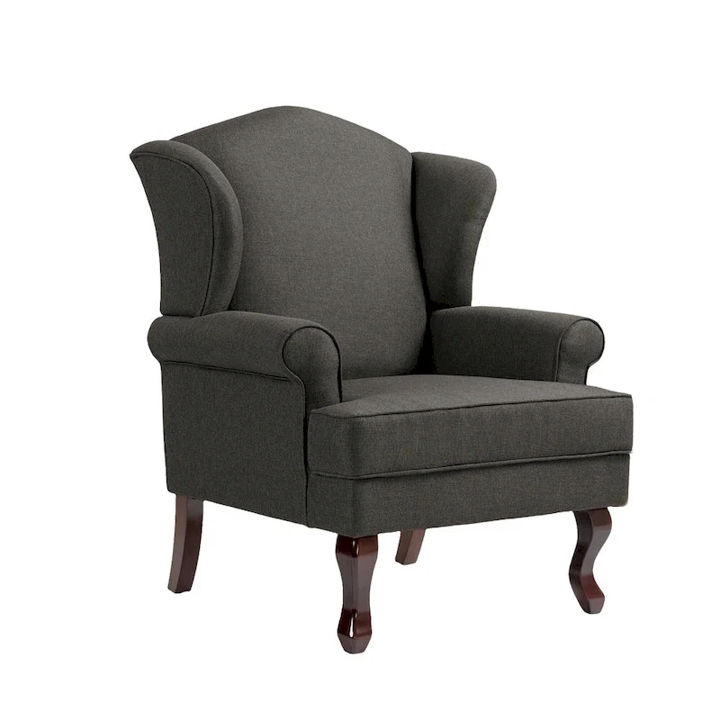 Mid-Century Modern Upholstered Wingback Accent Chair
