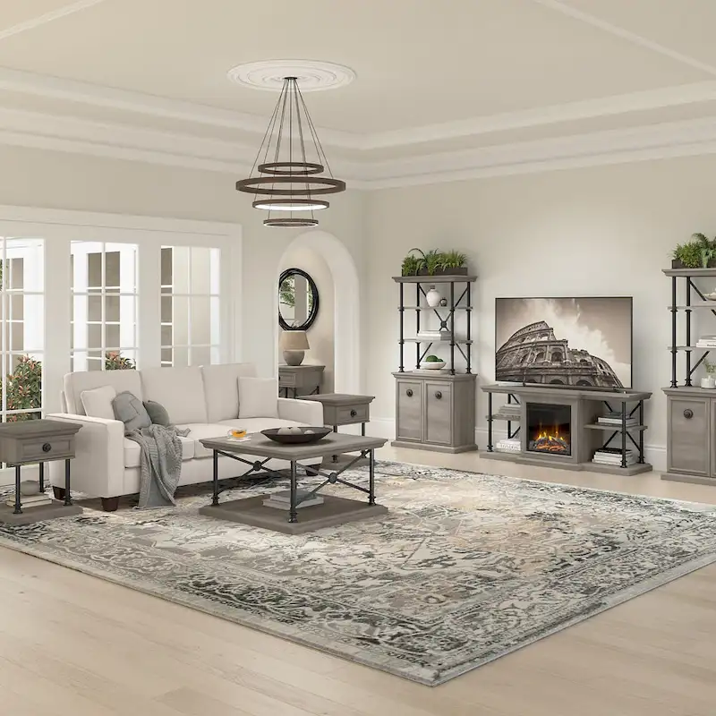 Coliseum Square Coffee Table with End Tables by Bush Furniture