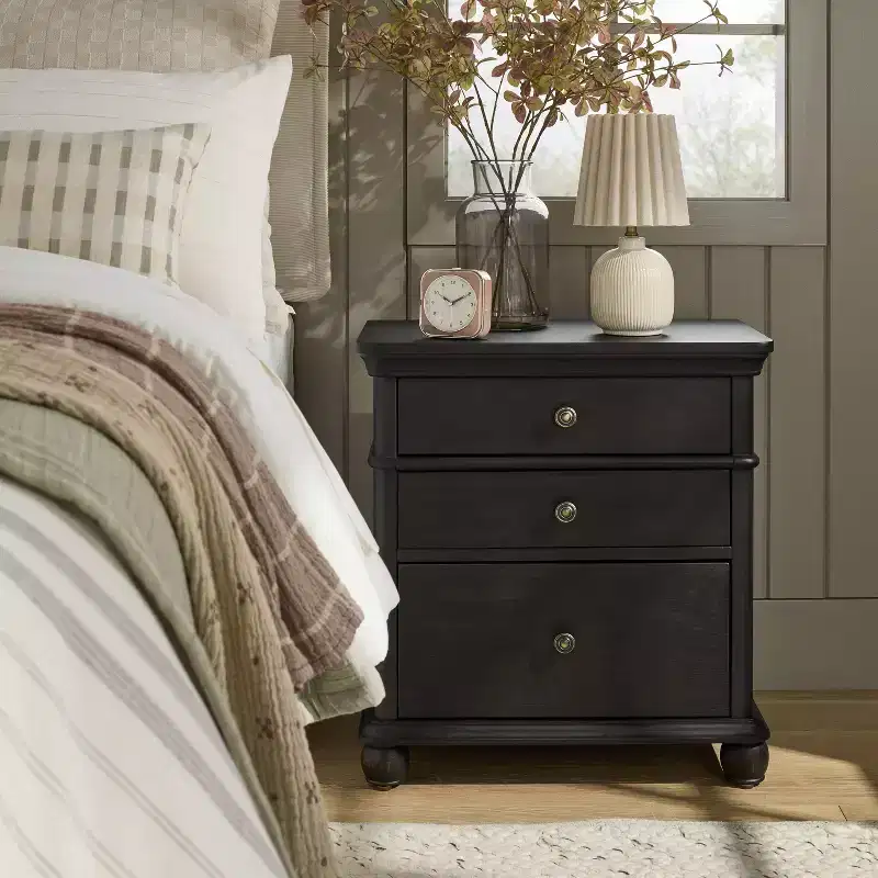 3pc Classic 3 Drawer Wooden Nightstands - Hearth & Hand with Magnolia