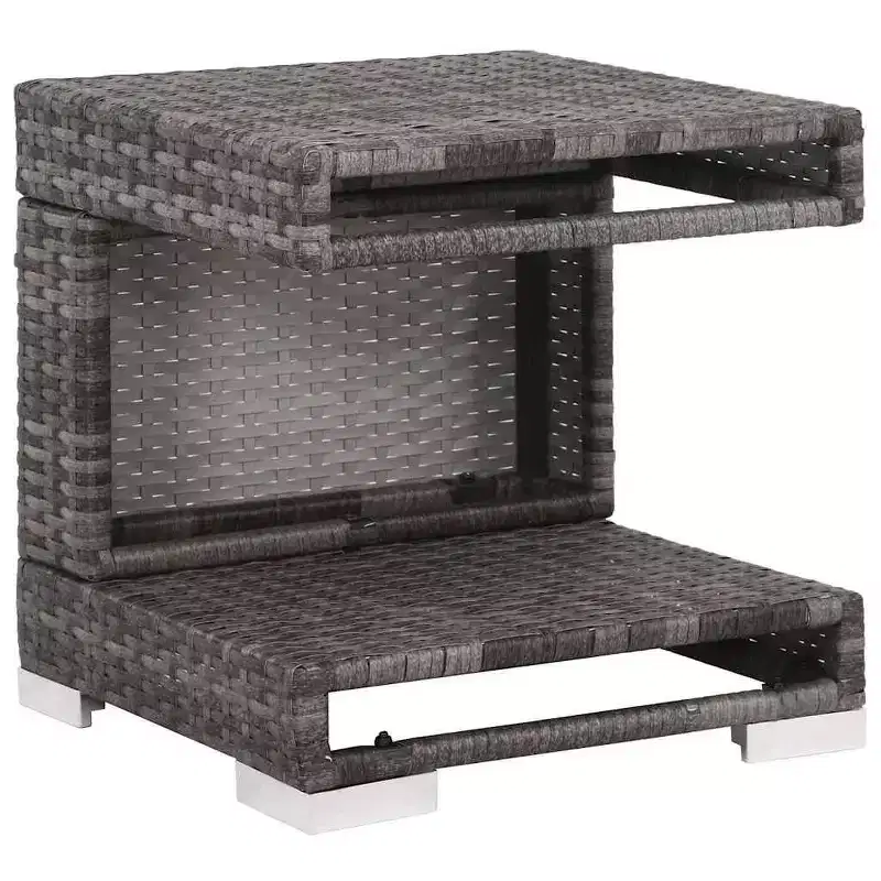 vidaXL Rattan Sofa Set Grey & Dark Grey
