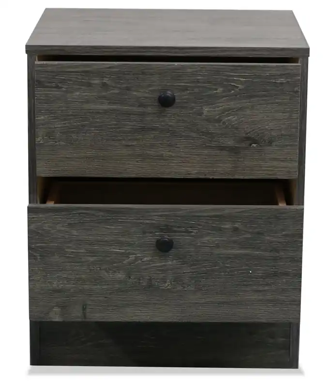 Bedside 2-Drawer Nightstand, 18.4W x 22.2H