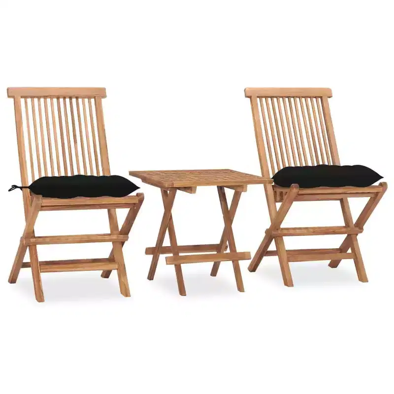 vidaXL Outdoor Dining Set Teak Teak wood Medium Foldable