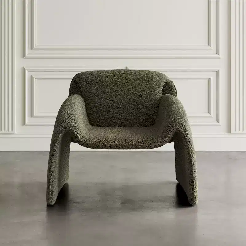 Jofran,Dolce Mid-Century Modern Bent Angle Upholstered Accent Chair