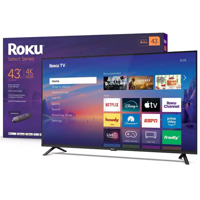 Roku 43 Select Series 4K HDR Smart Roku TV with Roku TV Remote