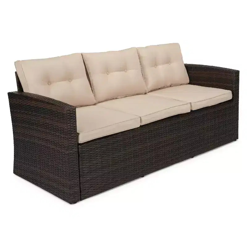 4pc Wicker Outdoor Conversation Set - EDYO LIVING