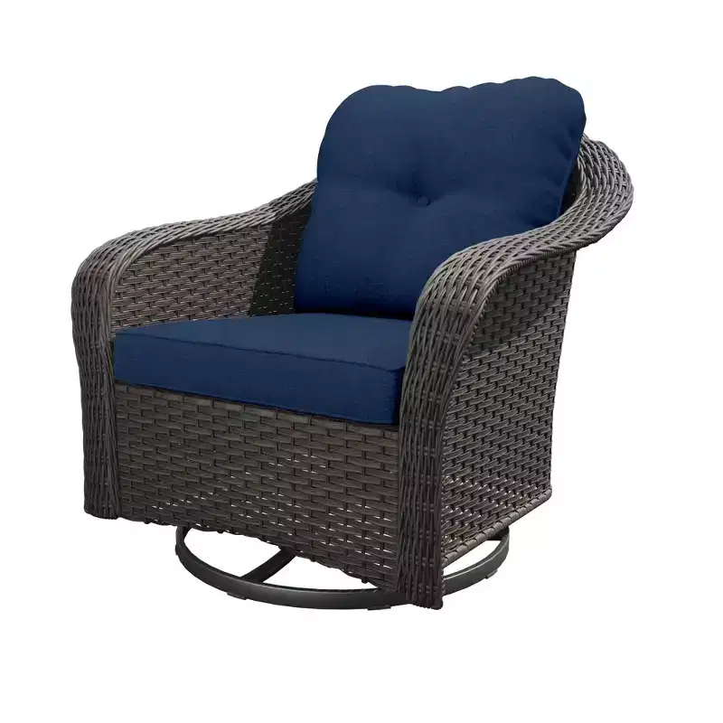 UPTIOT Outdoor Rocking Wicker/Rattan Chair with Cushions
