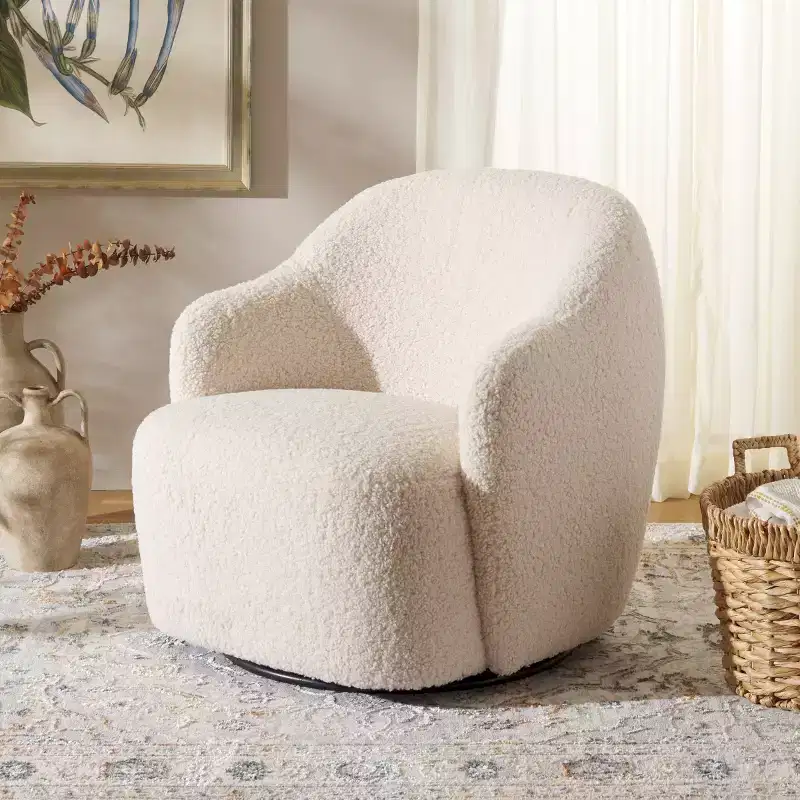 Theoden Swivel Accent Chair - ACH4524A - Off White - Safavieh
