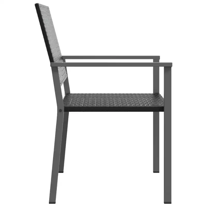 vidaXL Garden Chair Set of 6 PE rattan, powder-coated steel Medium