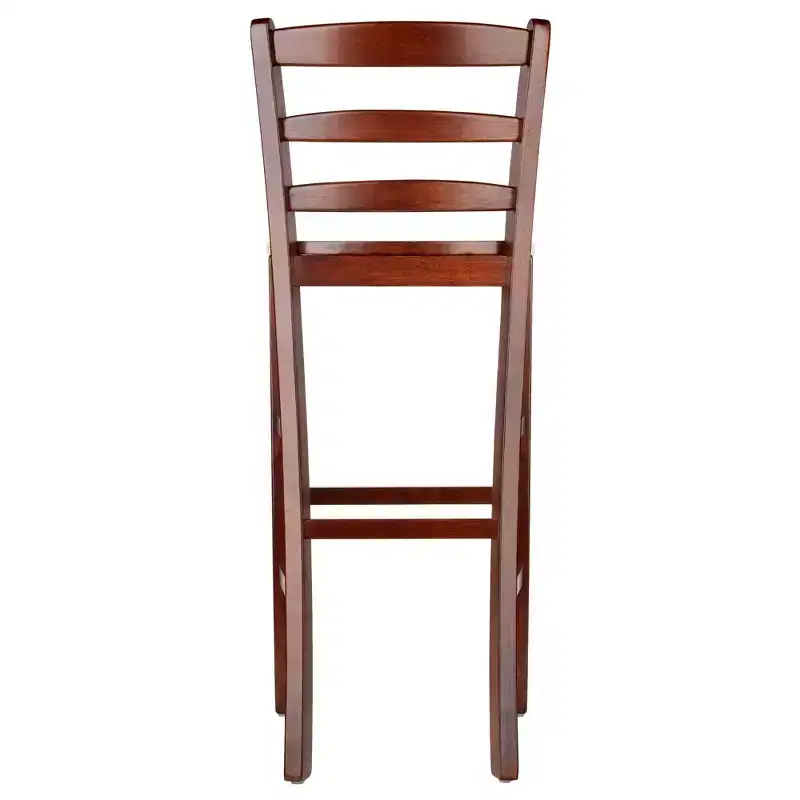 Set of 2 30" Ladder Back Barstool Hardwood/Walnut - Winsome