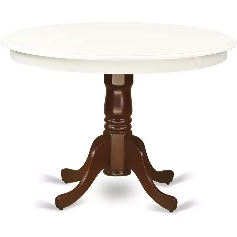 HomeStock Table 42 diameter Round Table, Black/Cherry
