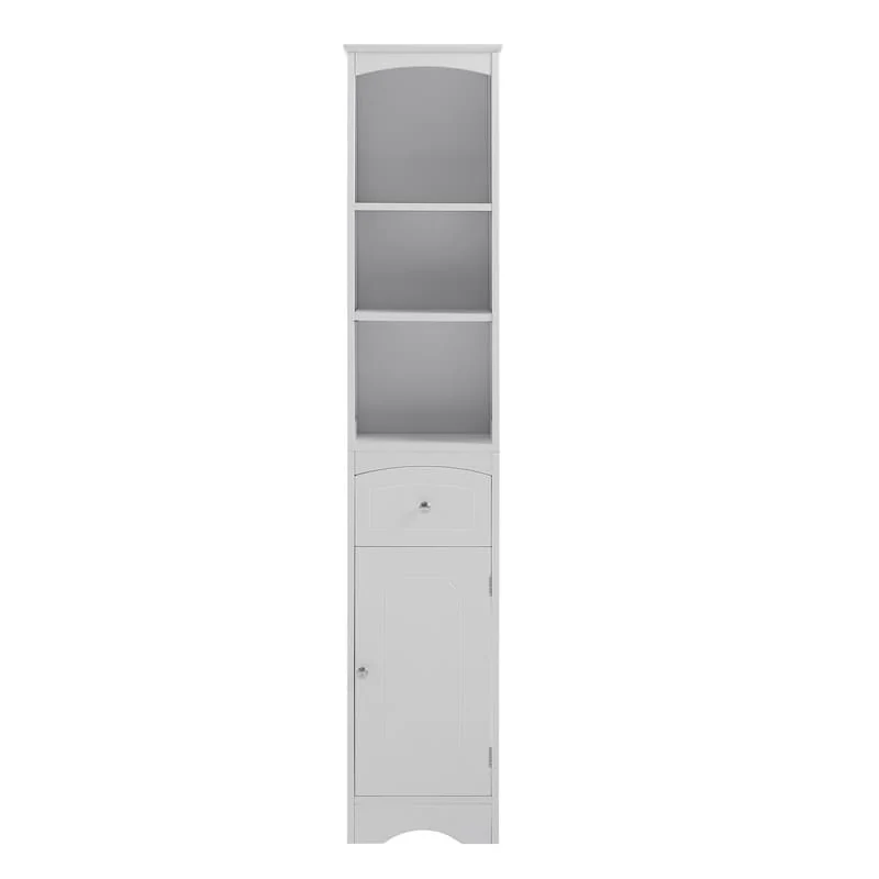 72 Bathroom Tall Cabinet with Drawer and 5 Adjustable Shelves