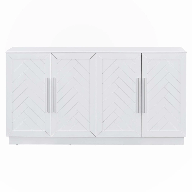Sideboard with 4 Doors Large Storage Space with Adjustable Shelves