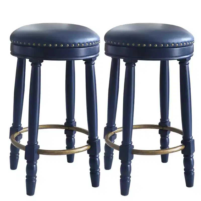 Vatros Bar Stools Set of 2 26 Counter Height Stool 360 Swivel Barstool
