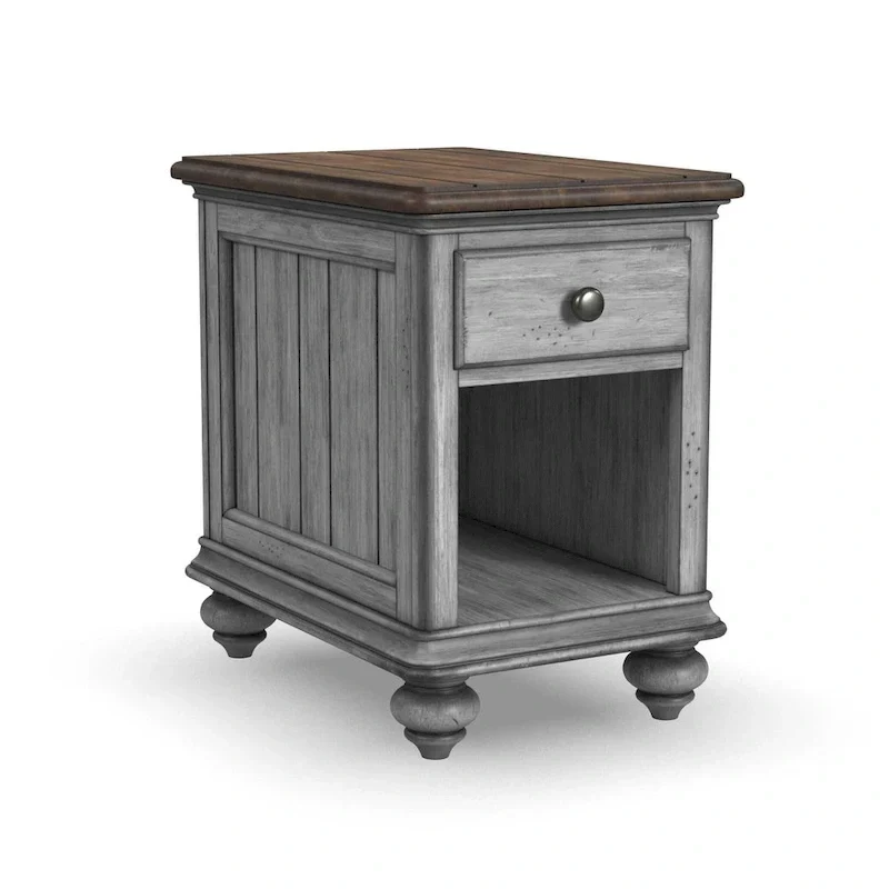Plymouth Brown Wood Chairside Table by Flexsteel - 16 x 23 x 23