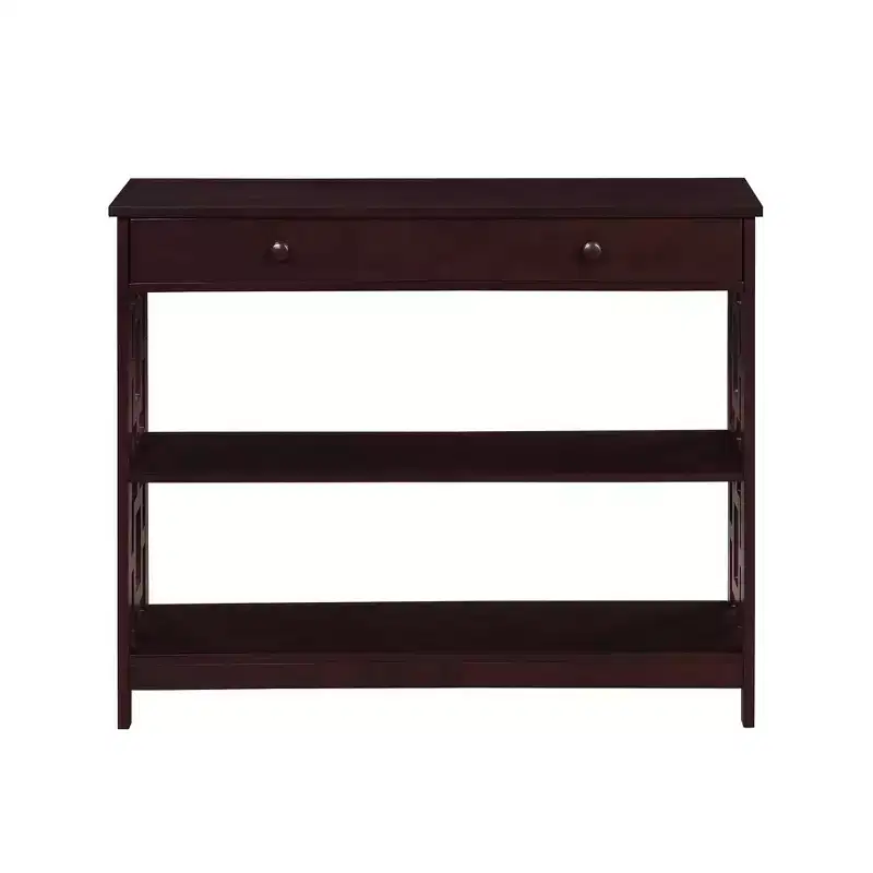 Town Square 1 Drawer Console Table with Shelves - Breighton Home