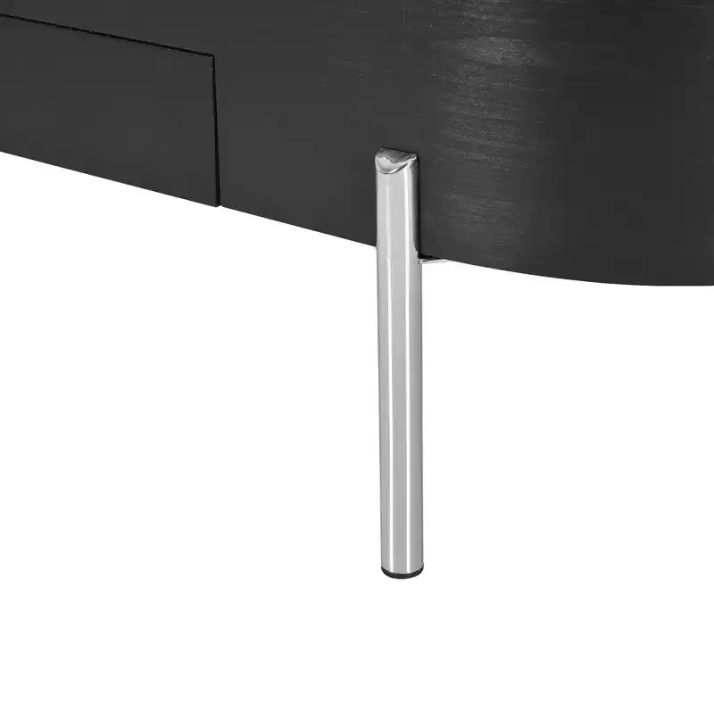 Lift Top Coffee Table Wooden Center Table with 360 Marble-patterned Rotating Tray, 3 Drawers and Hidden Compartment, Brown/Black-ModernLuxe