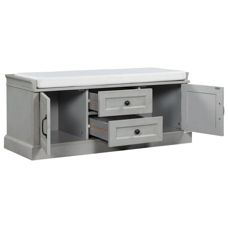 Shoe stool, 2 drawers, 2, removable pads, living room locker, entrance
