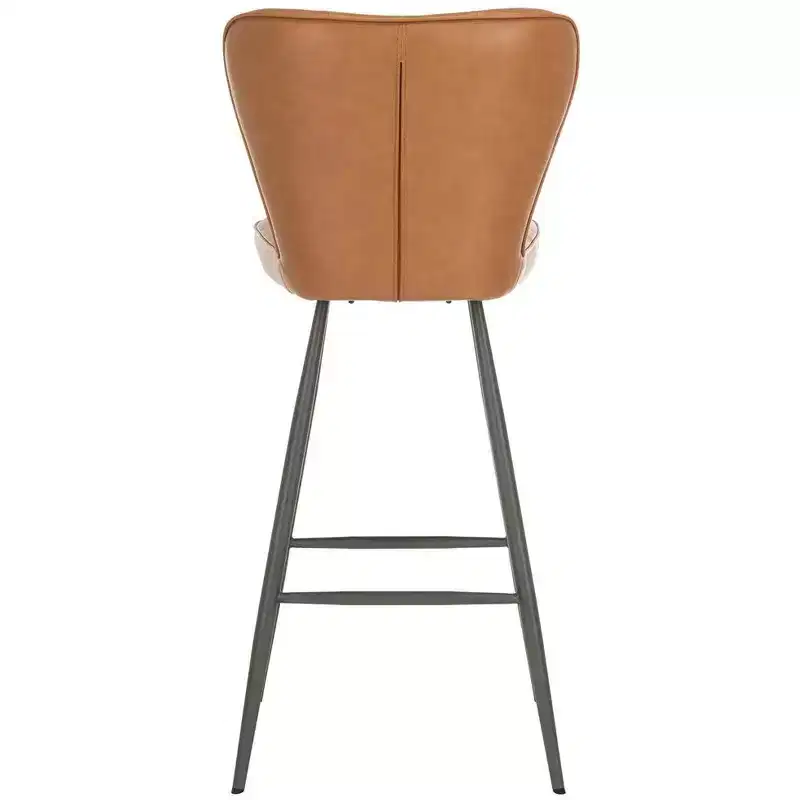 Aster Mid-Century Modern Tufted Bar Stool (Set Of 2) - FOX1703 - Safavieh Couture