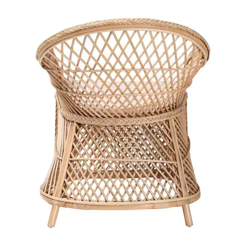 bali & pari Casilda Braided Rattan Arm Chair Natural